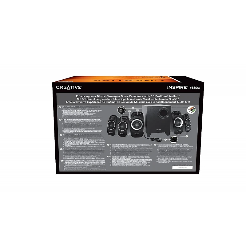 Creative Inspire T-6300 5.1 Multimedia Speaker System (Black) Creative Inspire T-6300 5.1 Multimedia Speaker System (Black)