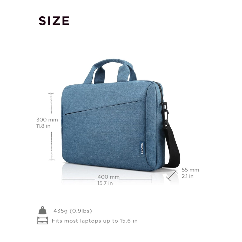 Lenovo Casual Laptop Briefcase T210 (Toploader) 15.6-inch Water Repellent Blue 