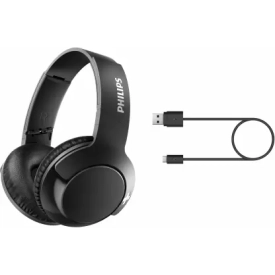 Philips Bass+ Bluetooth Headset SHB3175BK with Mic, 12 Hrs of Playtime (Black)