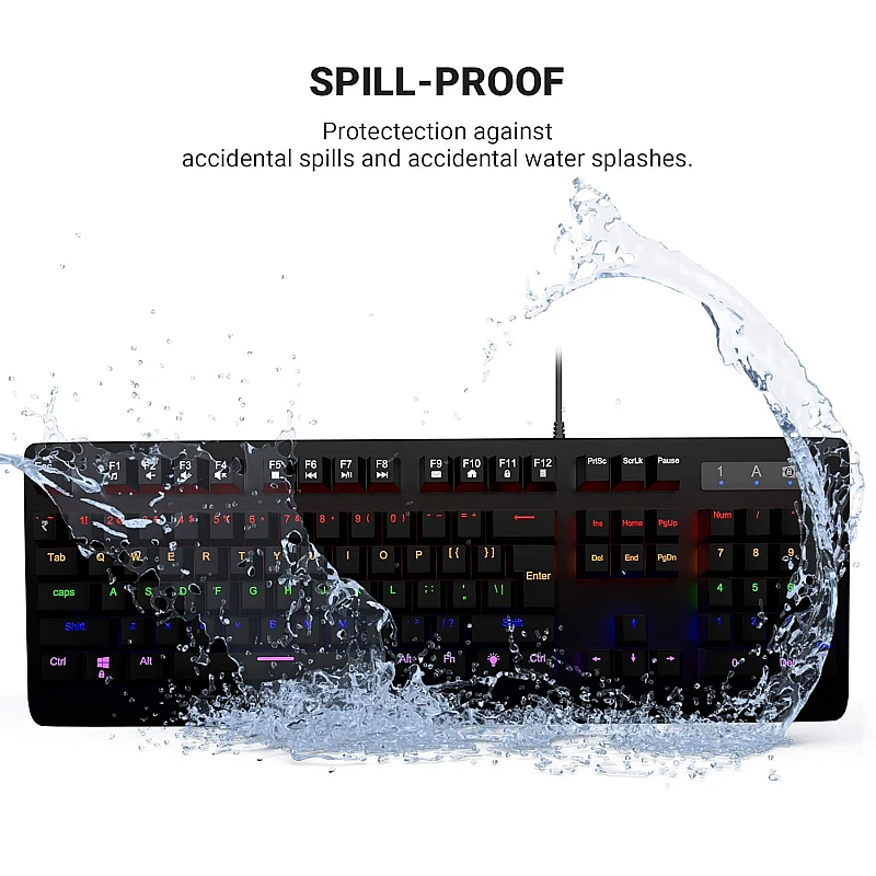 Quantum QHM9800 Rapid Strike Mechanical Gaming Multimedia Wired Keyboard Quantum QHM9800 Rapid Strike Mechanical Gaming Multimedia Wired Keyboard