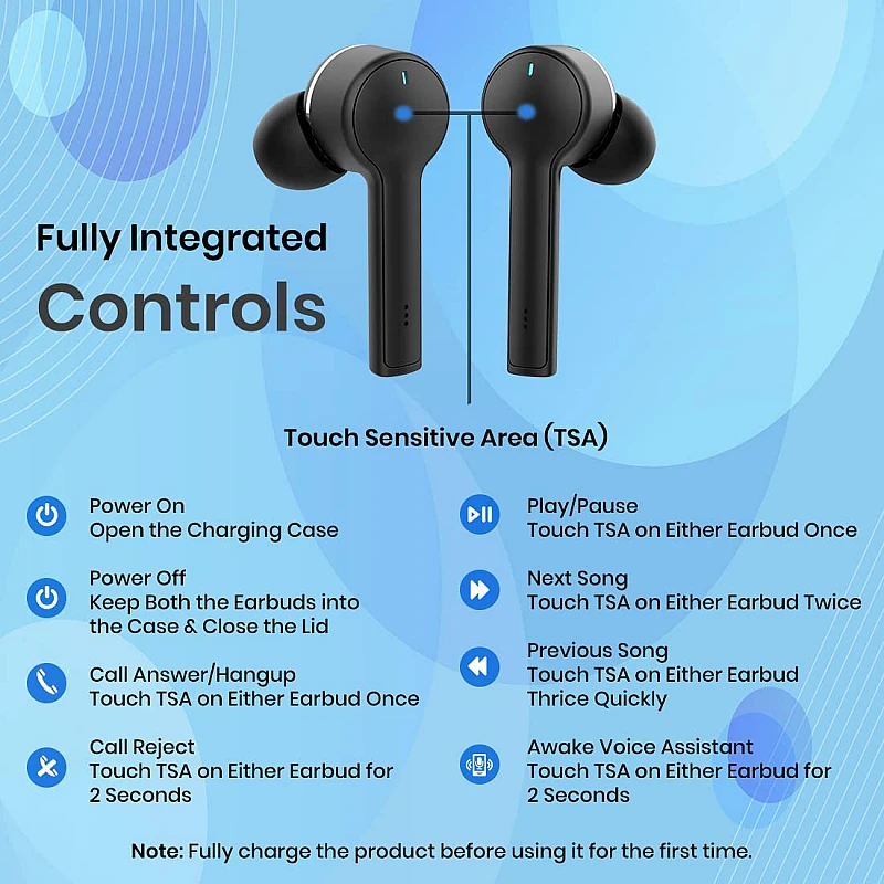 pTron Bassbuds Lite V2 In-Ear True Wireless Bluetooth 5.0 Headphones with HiFi Deep Bass pTron Bassbuds Lite V2 In-Ear True Wireless Bluetooth 5.0 Headphones with HiFi Deep Bass