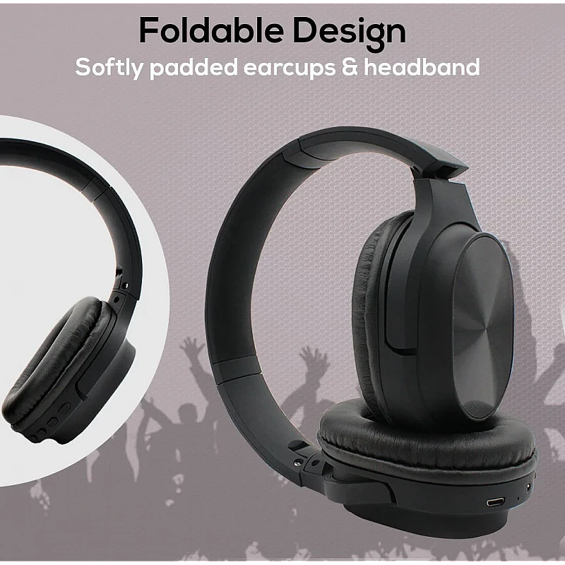 pTron Studio Pro Soundster Hi-Fi Over The Ear Wireless Bluetooth Headphones with Mic pTron Studio Pro Soundster Hi-Fi Over The Ear Wireless Bluetooth Headphones with Mic