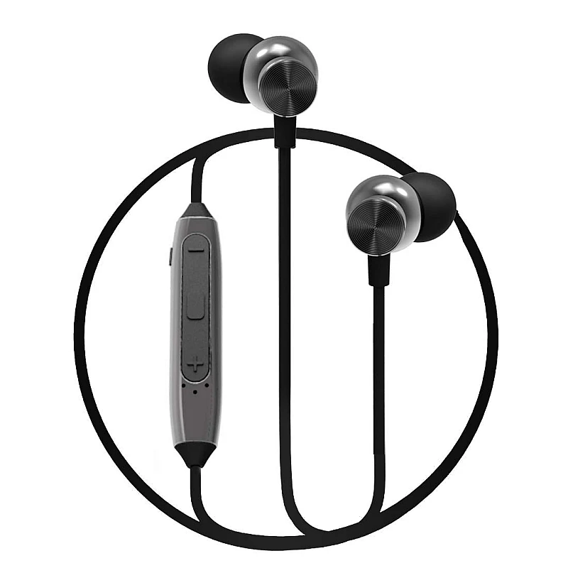 pTron Intunes Pro Magnetic in-Ear Wireless Bluetooth Headphones with Mic - (Gray) pTron Intunes Pro Magnetic in-Ear Wireless Bluetooth Headphones with Mic - (Gray)