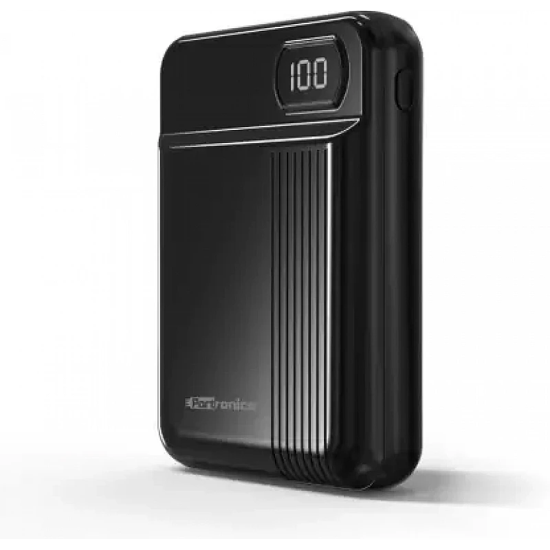 Portronics Indo 10D 10,000 mAh Power Bank Dual Input(Type C + Micro USB) and Dual Output with Display (Black) Portronics Indo 10D 10,000 mAh Power Bank Dual Input(Type C + Micro USB) and Dual Output with Display (Black)