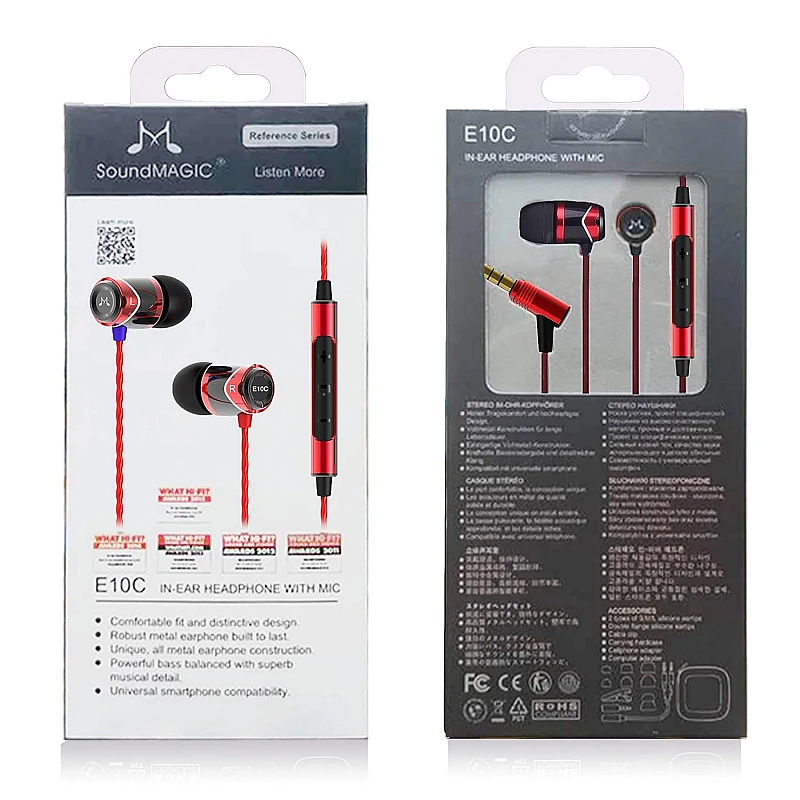 Soundmagic E10C in-Ear Wired Headphones with Mic (Red) Soundmagic E10C in-Ear Wired Headphones with Mic (Red)