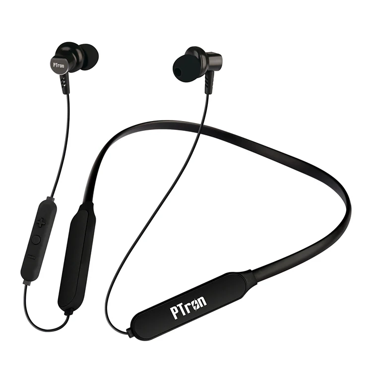 pTron Zap Magnetic in-Ear Wireless Bluetooth Headphones, 22 Hours Music Time & Built-in Mic - (Black) pTron Zap Magnetic in-Ear Wireless Bluetooth Headphones, 22 Hours Music Time & Built-in Mic - (Black)