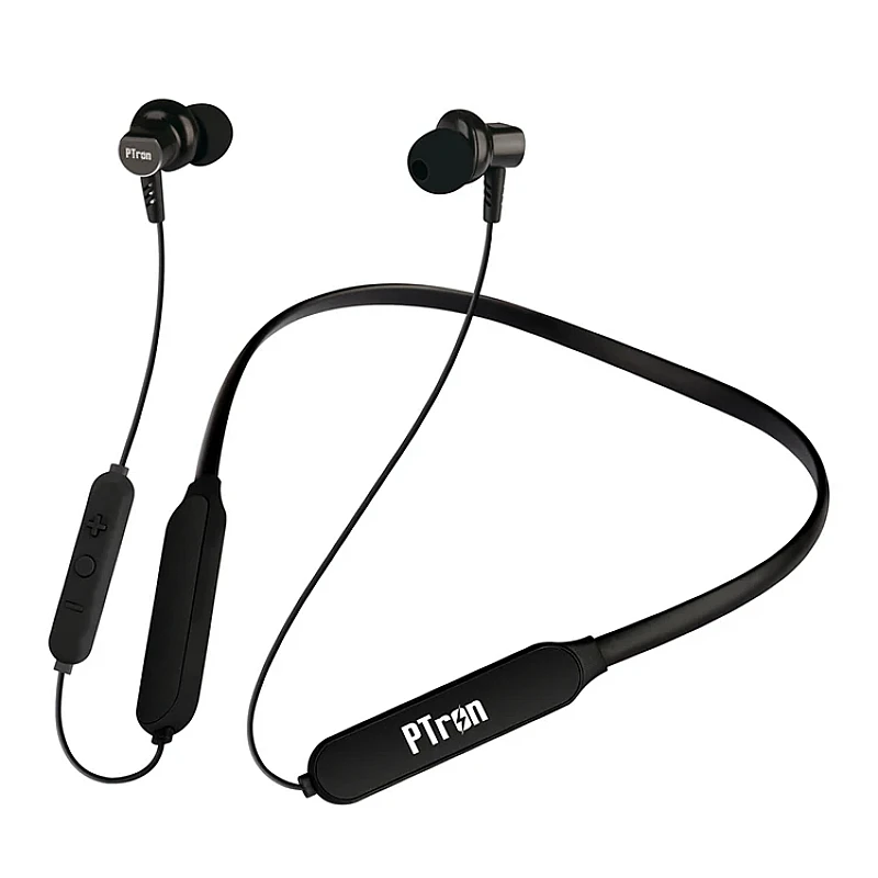 pTron Zap Magnetic in-Ear Wireless Bluetooth Headphones, 22 Hours Music Time & Built-in Mic - (Black) pTron Zap Magnetic in-Ear Wireless Bluetooth Headphones, 22 Hours Music Time & Built-in Mic - (Black)