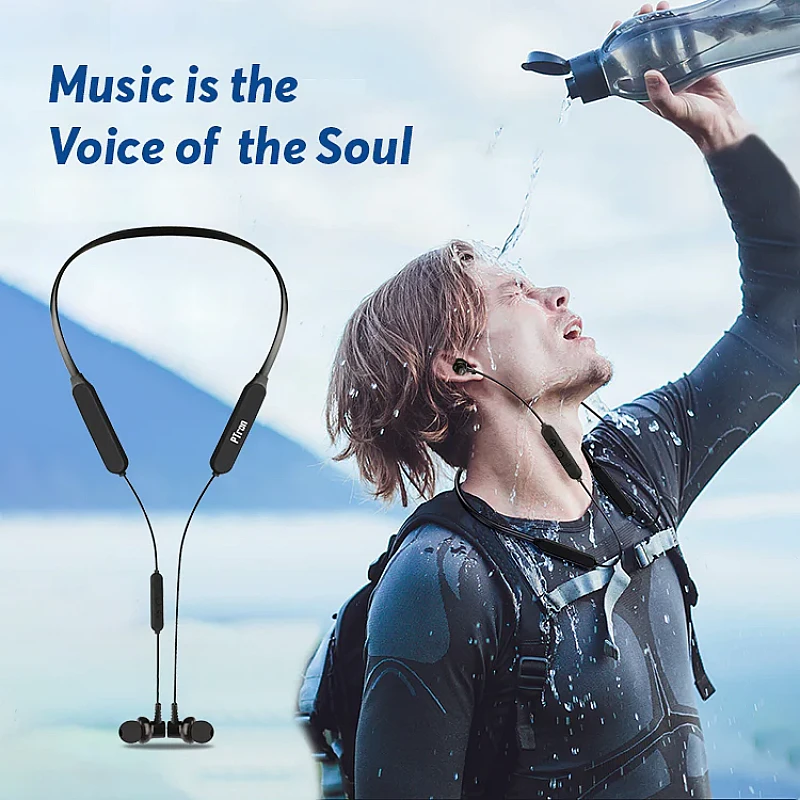 pTron Zap Magnetic in-Ear Wireless Bluetooth Headphones, 22 Hours Music Time & Built-in Mic - (Black) pTron Zap Magnetic in-Ear Wireless Bluetooth Headphones, 22 Hours Music Time & Built-in Mic - (Black)