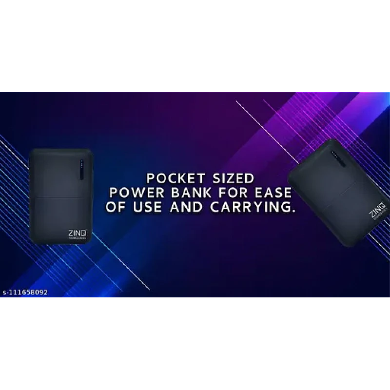 Zinq 10000mAh Li-Polymer Power Bank with 18W QC 3.0 Quick Charge Z10KP (Black) Zinq 10000mAh Li-Polymer Power Bank with 18W QC 3.0 Quick Charge Z10KP (Black)