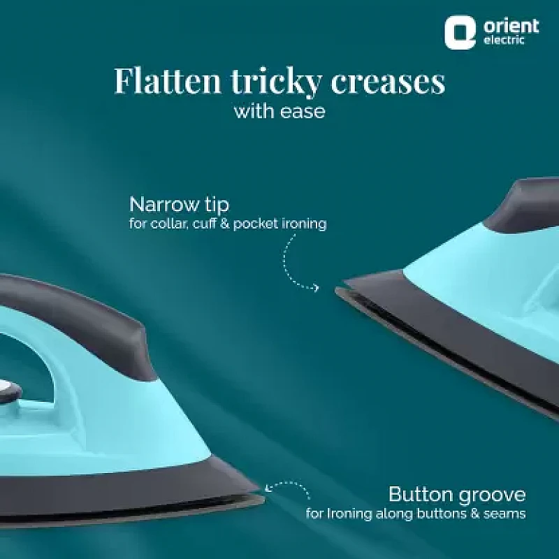 Orient Electric DIFP10BP Fabri Press Dry Iron (Black and Blue) Orient Electric DIFP10BP Fabri Press Dry Iron (Black and Blue)