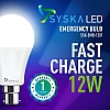 SYSKA 9W B22D 6500K Cool Day Light Inverter Rechargeable Emergency Led Bulb Pack of 1 SYSKA 9W B22D 6500K Cool Day Light Inverter Rechargeable Emergency Led Bulb Pack of 1