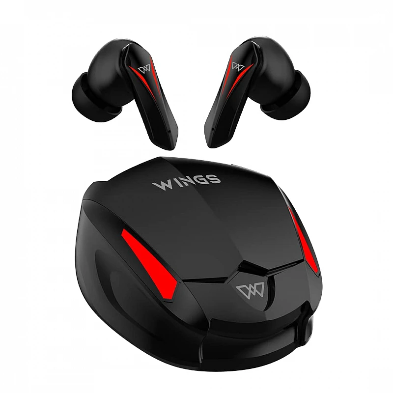 WINGS Phantom 540 Earbuds with 45 hrs Playtime, ENC Game Mode Bluetooth Gaming Headset (Black, True Wireless) WINGS Phantom 540 Earbuds with 45 hrs Playtime, ENC Game Mode Bluetooth Gaming Headset (Black, True Wireless)