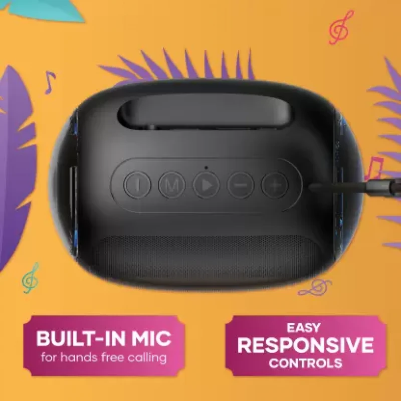 WINGS Upbeat 201 Made In India, BT 5.2,20 Hrs Playtime, With Mic 5 W Bluetooth Speaker (Black, Mono Channel) WINGS Upbeat 201 Made In India, BT 5.2,20 Hrs Playtime, With Mic 5 W Bluetooth Speaker (Black, Mono Channel)