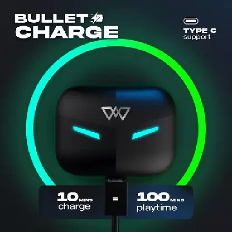 WINGS Phantom 430 with App Support, 40ms Low Latency , ENC, Upto 50hr Playtime Bluetooth Gaming Headset (Black, Grey, True Wireless) WINGS Phantom 430 with App Support, 40ms Low Latency , ENC, Upto 50hr Playtime Bluetooth Gaming Headset (Black, Grey, True Wireless)