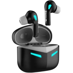 WINGS Phantom 430 with App Support, 40ms Low Latency , ENC, Upto 50hr Playtime Bluetooth Gaming Headset  (Black, Grey, True Wireless)