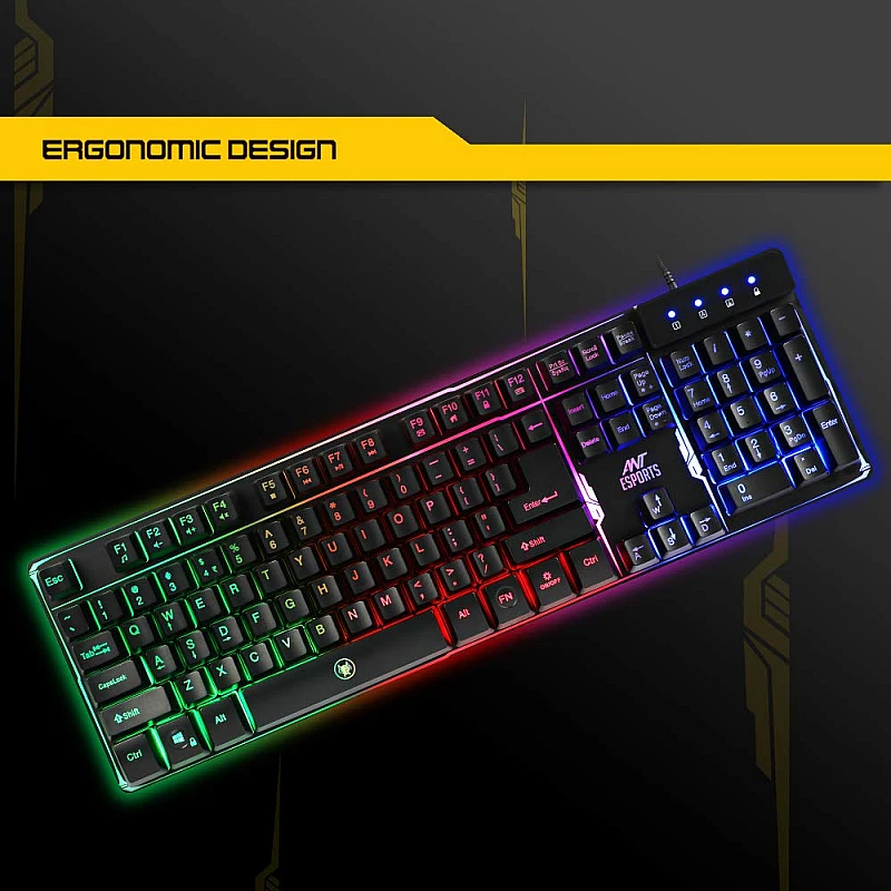 Ant Esports MK 700 Pro Backlit Rainbow Color Gaming Keyboard Ant Esports MK 700 Pro Backlit Rainbow Color Gaming Keyboard