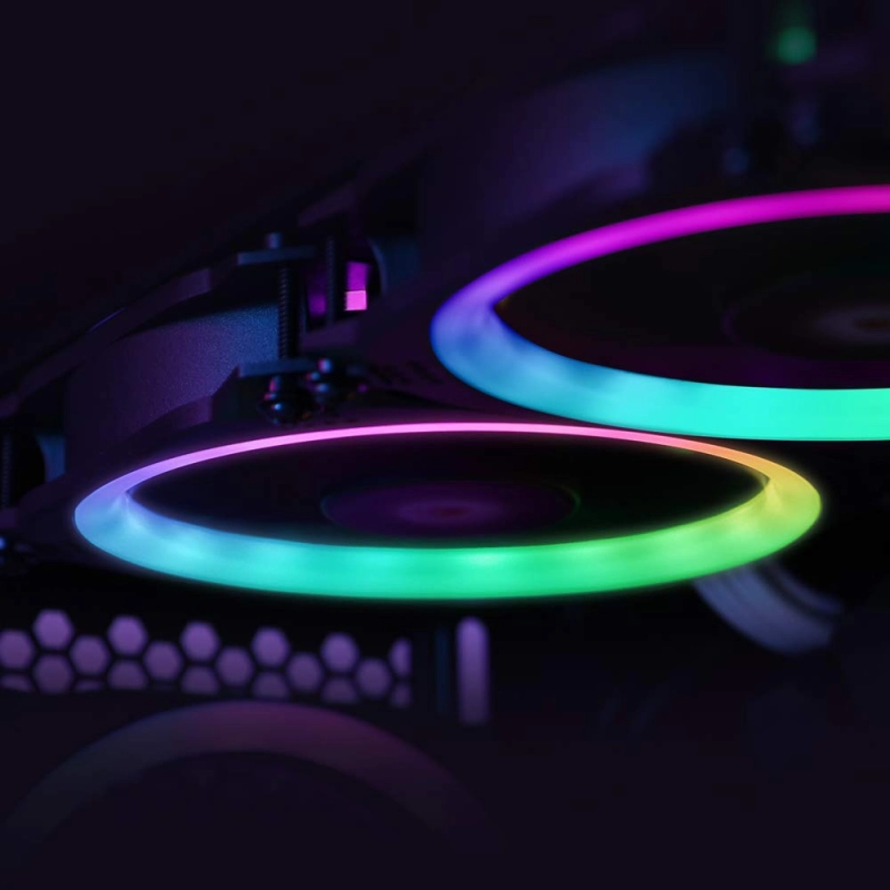 Antec Prizm 140 ARGB 140mm Addressable RGB Case Fan 2 Pack with Controller Hub
