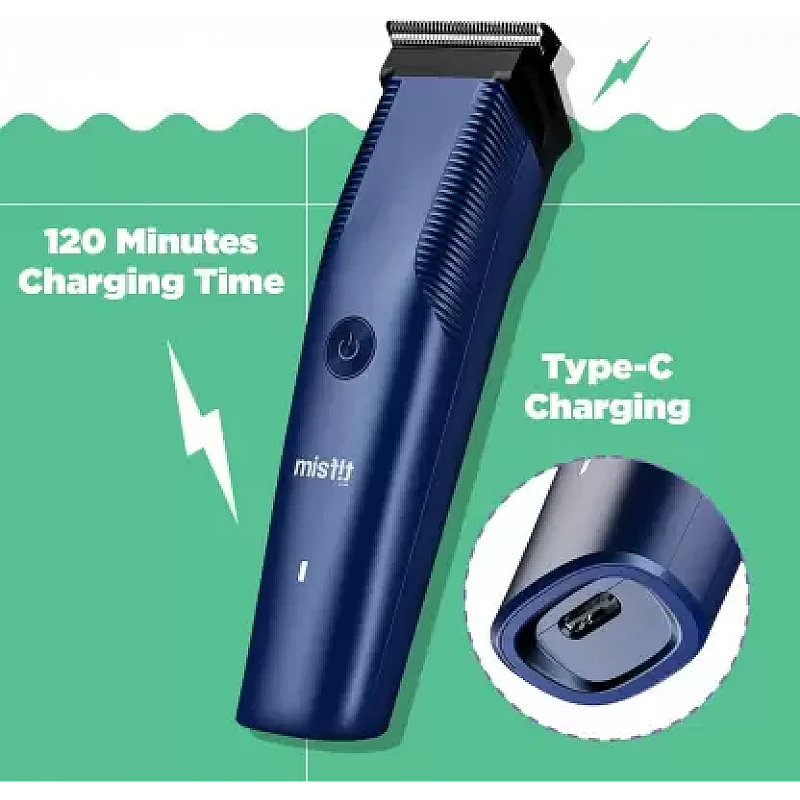 Misfit Groom 100 Trimmer 120 min Runtime 5 Length Settings (Blue) Misfit Groom 100 Trimmer 120 min Runtime 5 Length Settings (Blue)