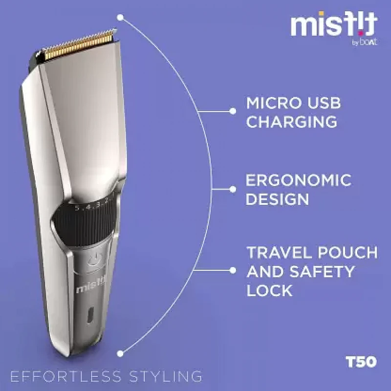 Misfit by boAt T50 Trimmer 160 mins Runtime 40 Length Settings Silver Misfit by boAt T50 Trimmer 160 mins Runtime 40 Length Settings Silver