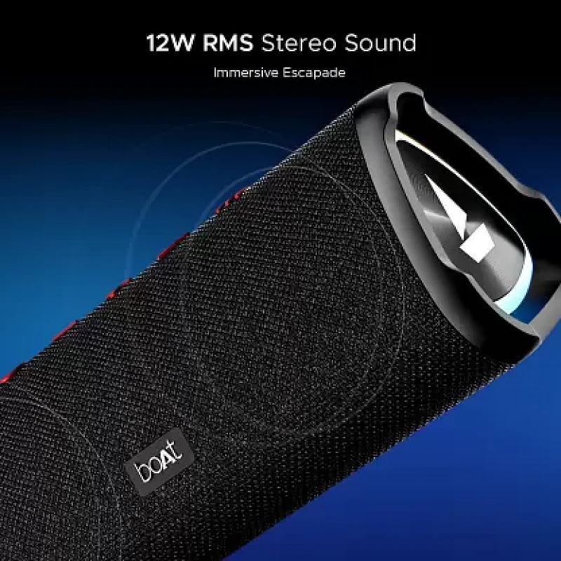 boAt Stone 750 with up to 12 HRS Playtime, LEDs & TWS Feature 12 W Bluetooth Speaker (Raging Black, Mono Channel) boAt Stone 750 with up to 12 HRS Playtime, LEDs & TWS Feature 12 W Bluetooth Speaker (Raging Black, Mono Channel)