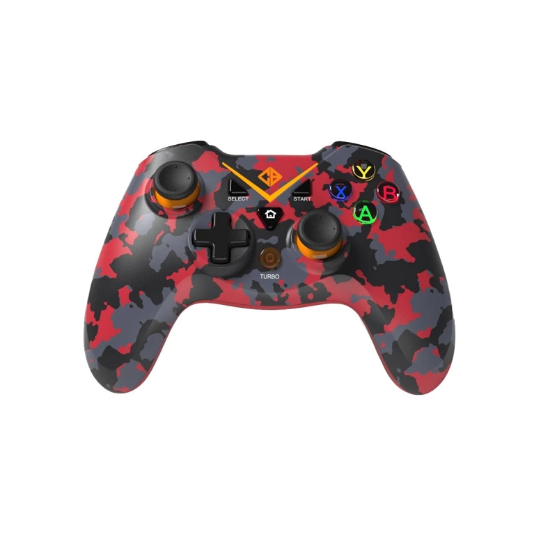 Cosmic Byte C3070W 2.4G Wireless Gamepad for PC PS3 Rubberized Camo Red