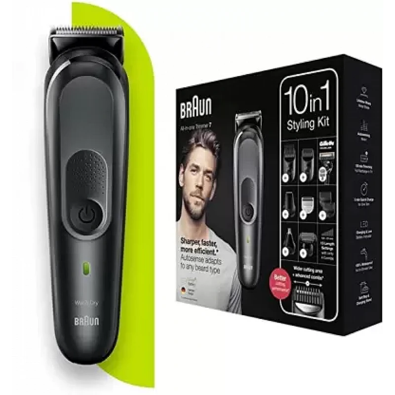 Braun MGK7331 10-in-1 Beard Trimmer for Men from Gillette, All-in-One Tool Trimmer 100 min Runtime 10 Length Settings (Black) Braun MGK7331 10-in-1 Beard Trimmer for Men from Gillette, All-in-One Tool Trimmer 100 min Runtime 10 Length Settings (Black)