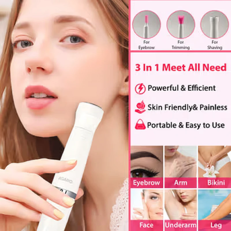 Agaro 2107 Rechargeable Multi Trimmer For Women, Eyebrow, Underarms And Trimmer, White Agaro 2107 Rechargeable Multi Trimmer For Women, Eyebrow, Underarms And Trimmer, White