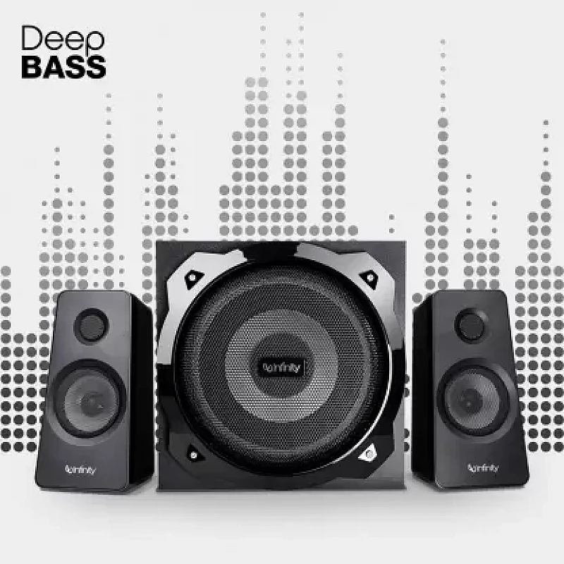 Infinity (JBL) Hardrock 210 Deep Bass 2.1 Channel Multimedia Speaker (100 Watts Peak Output) Infinity (JBL) Hardrock 210 Deep Bass 2.1 Channel Multimedia Speaker (100 Watts Peak Output)