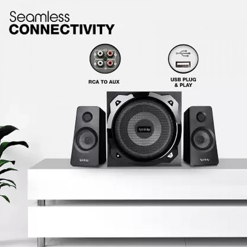 Infinity (JBL) Hardrock 210 Deep Bass 2.1 Channel Multimedia Speaker (100 Watts Peak Output) Infinity (JBL) Hardrock 210 Deep Bass 2.1 Channel Multimedia Speaker (100 Watts Peak Output)