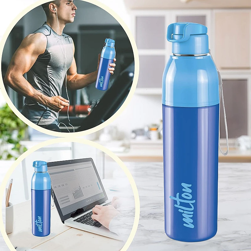 Milton Steel Convey 900 Insulated Inner Stainless Steel Water Bottle, 630 ml, Blue Milton Steel Convey 900 Insulated Inner Stainless Steel Water Bottle, 630 ml, Blue
