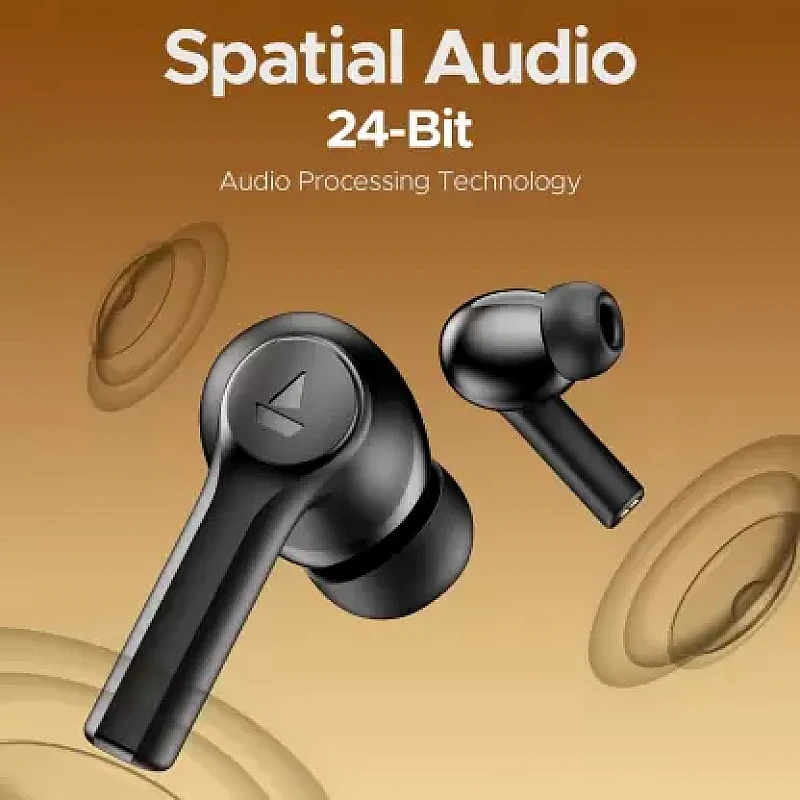 boAt Airdopes Supreme Mics AI ENx Tech, 50 HRS Playback Bluetooth Earbuds Black, True Wireless boAt Airdopes Supreme Mics AI ENx Tech, 50 HRS Playback Bluetooth Earbuds Black, True Wireless