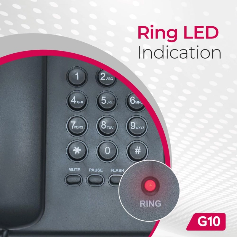 Beetel G10 Newly Launched, Corded Landline Phone Black Beetel G10 Newly Launched, Corded Landline Phone Black
