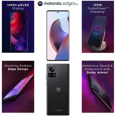 MOTOROLA  Edge 30 Ultra (12GB RAM, Interstellar Black, 256GB Storage) Refurbished