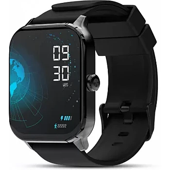 beatXP Marv 1.85 inch HD Screen Calling AI Voice Assistant Smartwatch (Electric Black Strap, Free Size)