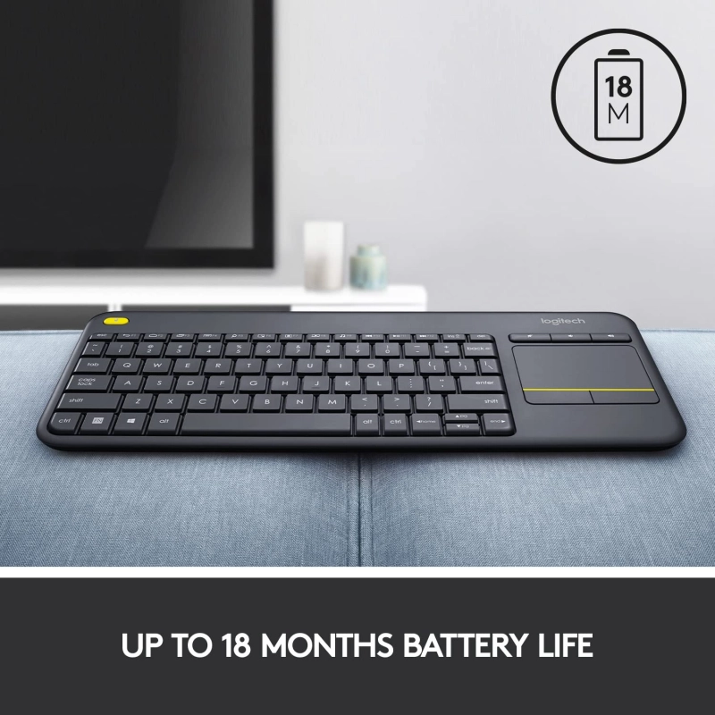 Logitech K400 Plus Wireless Livingroom Keyboard Black Logitech K400 Plus Wireless Livingroom Keyboard Black