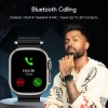 boAt Wave Genesis with 1.96'' HD Display, BT Calling, Functional Crown & Metal Body Smartwatch  Black Strap, Free Size