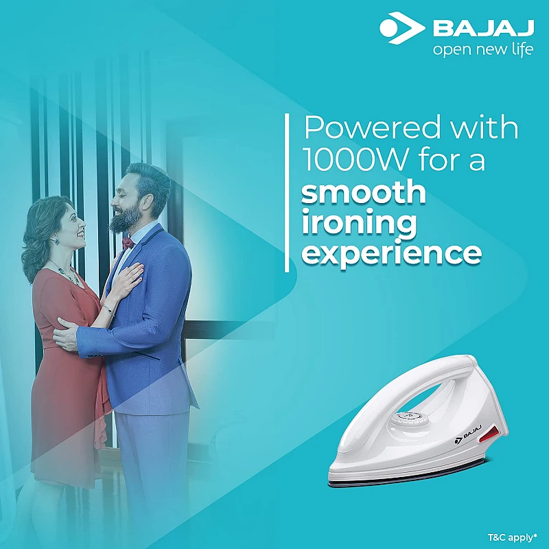 Bajaj Majesty DX 6 1000-Watt Dry Iron (White) Bajaj Majesty DX 6 1000-Watt Dry Iron (White)