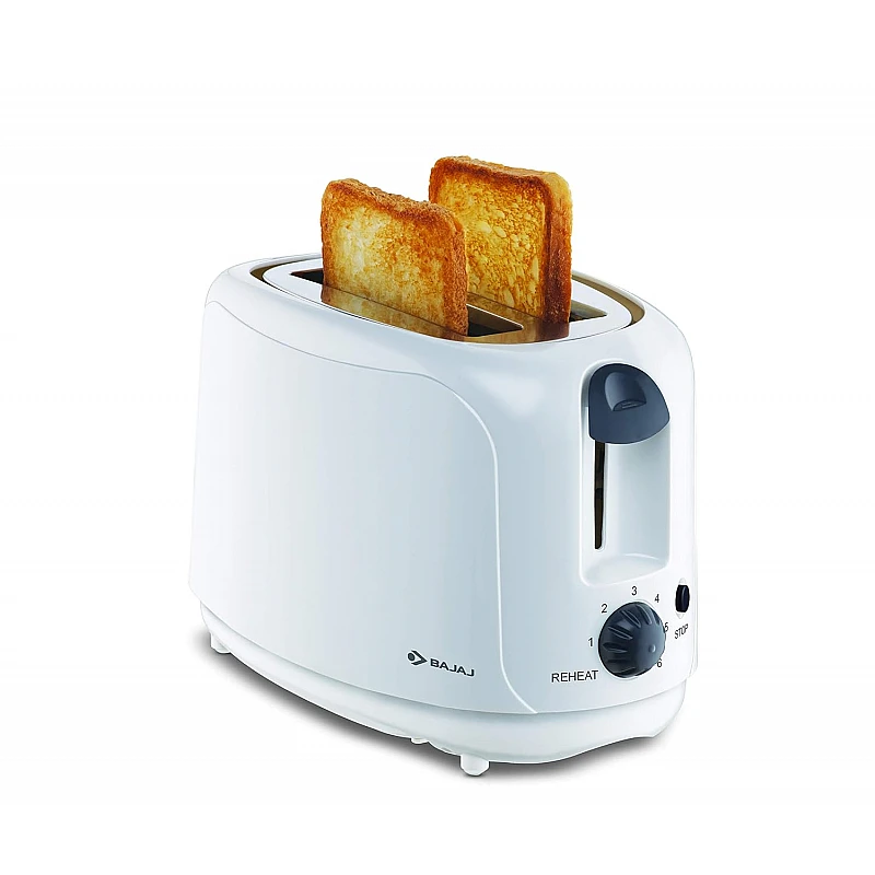Bajaj ATX 4 750-Watt 2-Slice Pop-up Toaster Dust Cover Slide Out Crumb Tray 6-Level Browning Controls Mid-Cycle Cancel Feature White Electric Toaster Bajaj ATX 4 750-Watt 2-Slice Pop-up Toaster Dust Cover Slide Out Crumb Tray 6-Level Browning Controls Mid-Cycle Cancel Feature White Electric Toaster