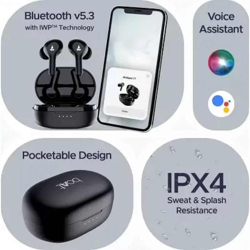 boAt Airdopes 71 40 HRS Playback Beast Mode Bluetooth Headset (Active Black, True Wireless) boAt Airdopes 71 40 HRS Playback Beast Mode Bluetooth Headset (Active Black, True Wireless)