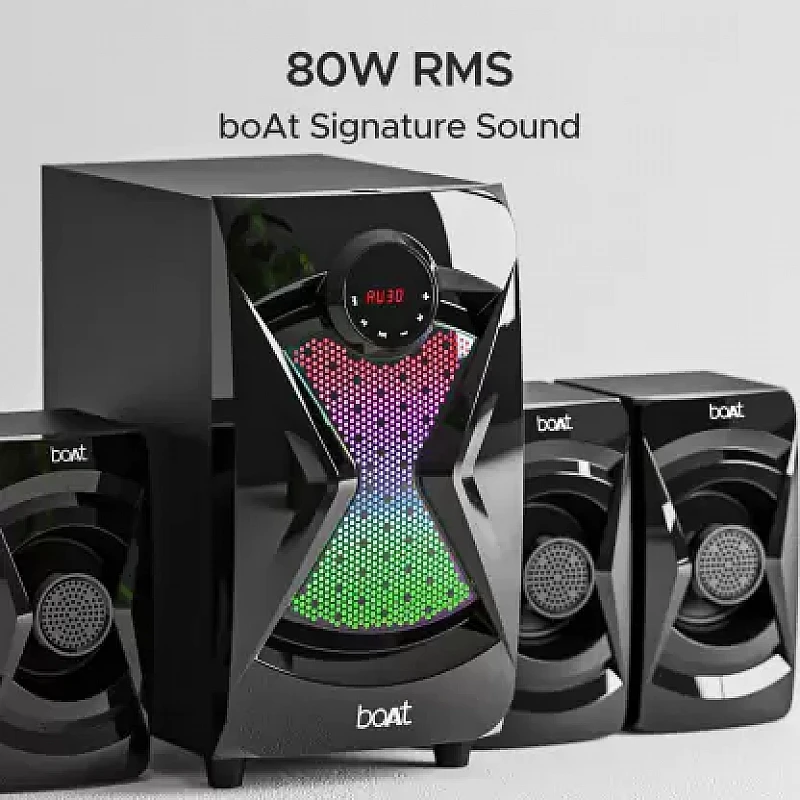 boAt Blitz 1500 Pro with Dynamic RGB LEDs, EQ Modes and Master Remote Control 80 W Bluetooth Home Theatre Space Black boAt Blitz 1500 Pro with Dynamic RGB LEDs, EQ Modes and Master Remote Control 80 W Bluetooth Home Theatre Space Black