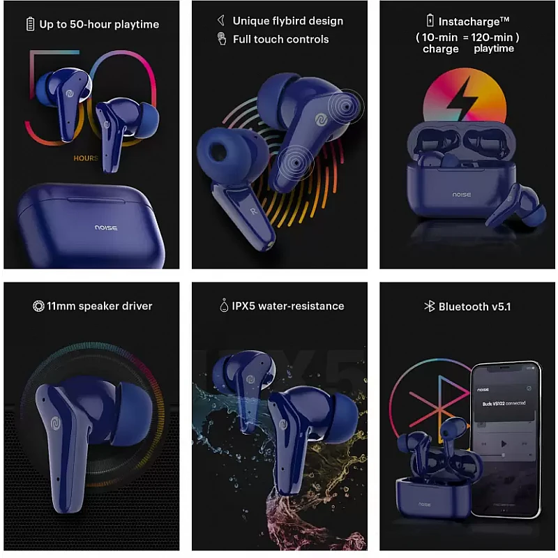 Noise Buds VS102 Truly Wireless Bluetooth Headset Midnight Blue Noise Buds VS102 Truly Wireless Bluetooth Headset Midnight Blue