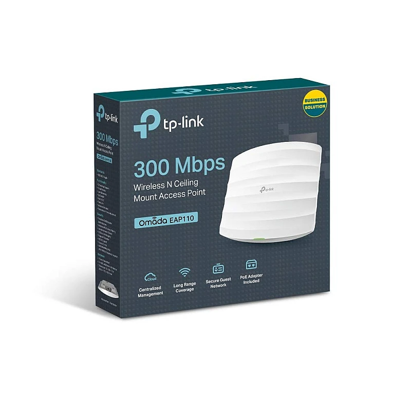 TP-Link 300Mbps Wireless N Ceiling Mount Access Point EAP110 White TP-Link 300Mbps Wireless N Ceiling Mount Access Point EAP110 White