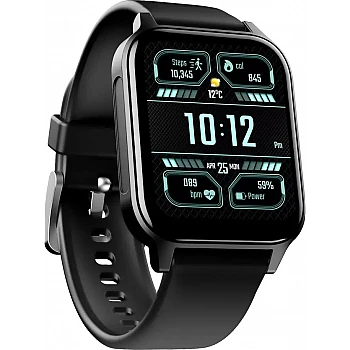 boAt Storm Connect Plus with 1.91" HD Display, Bluetooth Calling, ENx Technology Smartwatch  (Active Black Strap, Free Size)