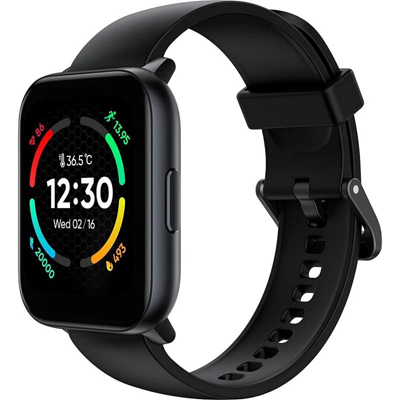Realme TechLife Watch S100 1.69 HD Display with Temperature Sensor Smartwatch (Black)