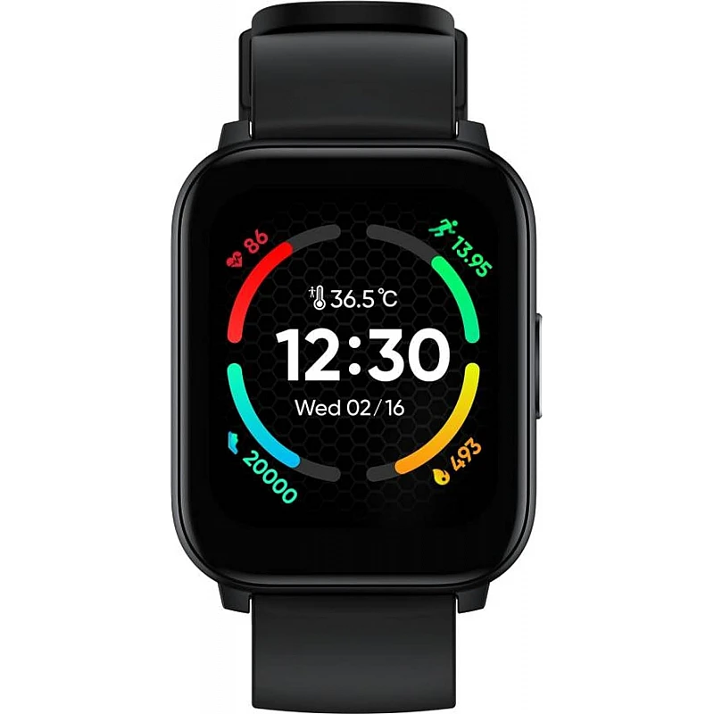 Realme TechLife Watch S100 1.69 HD Display with Temperature Sensor Smartwatch (Black)