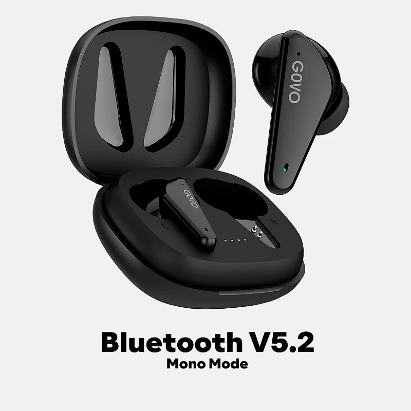 GOVO GOBUDS 600 True Wireless in Ear Earbuds with Mic, ENC, 40H Playtime Black GOVO GOBUDS 600 True Wireless in Ear Earbuds with Mic, ENC, 40H Playtime Black