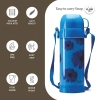 Milton Eiffel 1000 Plastic Insulated Hot and Cold Flask Blue Easy Grip Food Grade Light Weight Bottle