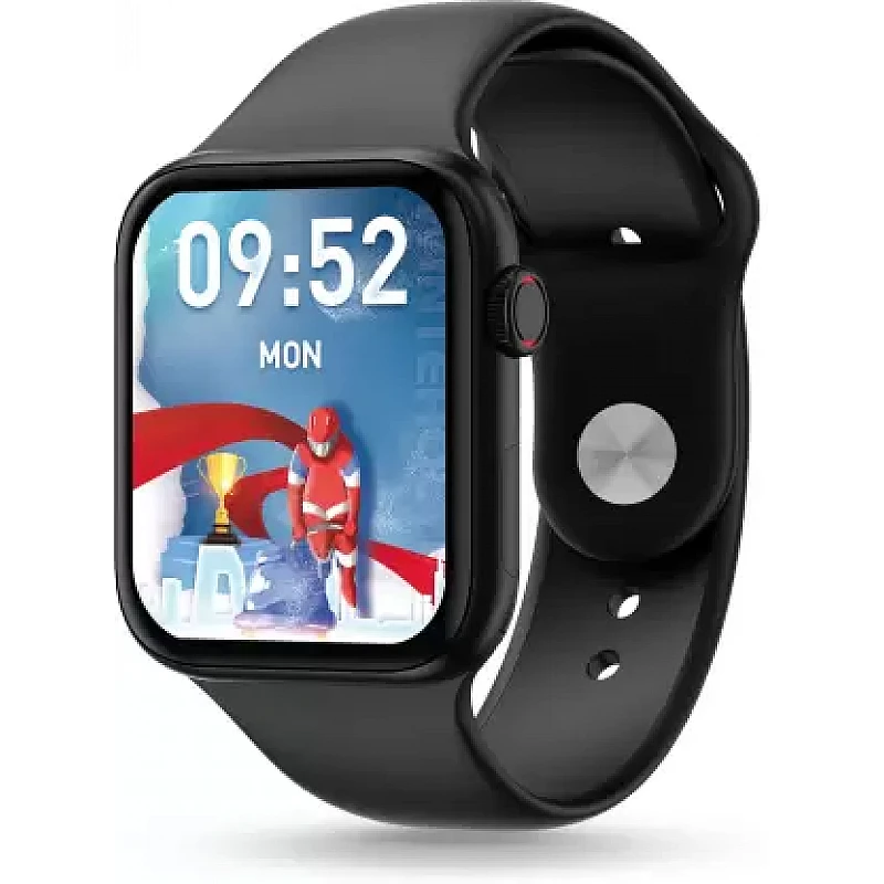 Pebble Frost 1.87'' BT Calling with 2.5D Curved HD Display, AI Voice Assisst Smartwatch Black Pebble Frost 1.87'' BT Calling with 2.5D Curved HD Display, AI Voice Assisst Smartwatch Black