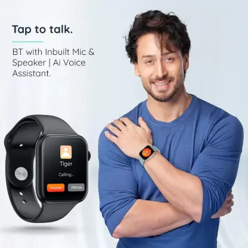 Pebble Frost 1.87'' BT Calling with 2.5D Curved HD Display, AI Voice Assisst Smartwatch Black Pebble Frost 1.87'' BT Calling with 2.5D Curved HD Display, AI Voice Assisst Smartwatch Black