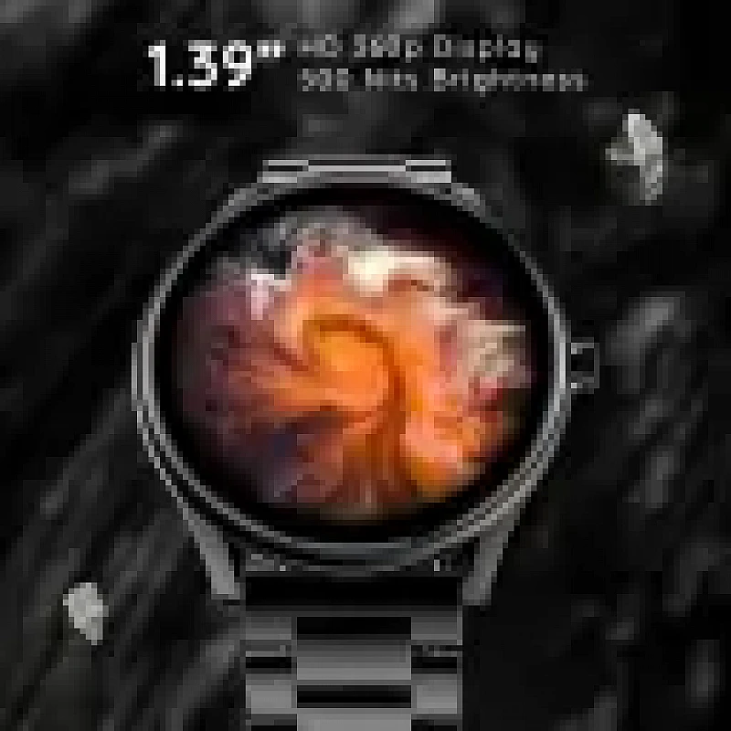Pebble Cosmos Bold Pro 1.39" HD Display Luxury Metal Straps, BT Calling Voice Assistant Smartwatch (Black Strap, Free Size) Pebble Cosmos Bold Pro 1.39" HD Display Luxury Metal Straps, BT Calling Voice Assistant Smartwatch (Black Strap, Free Size)